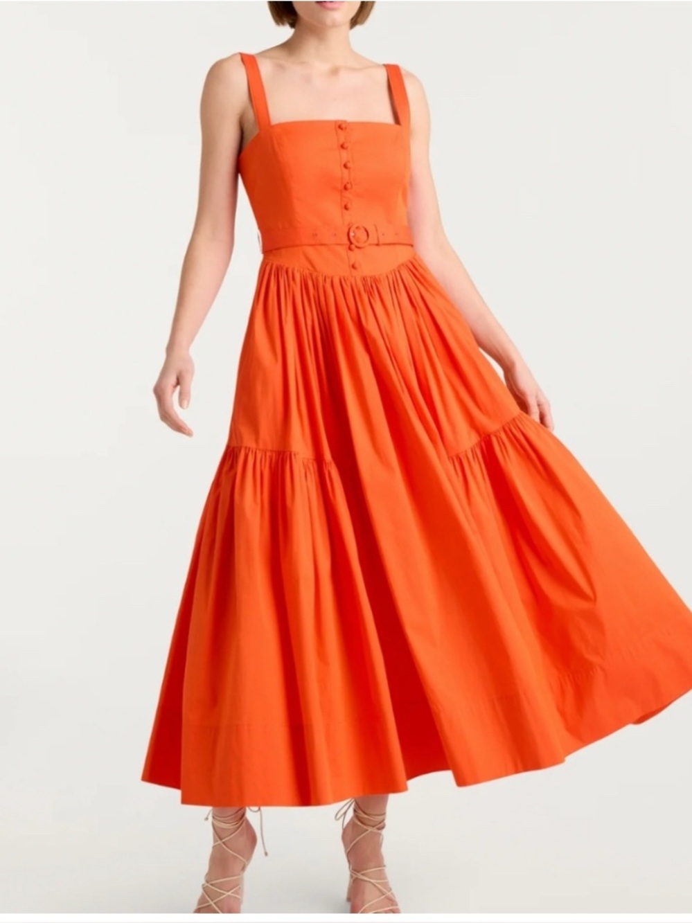 cinq a sept Amber Dress in Deep Tangelo